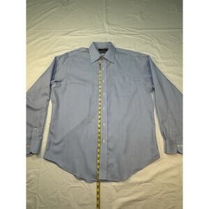 Lauren Ralph Lauren Button Down Classic Fit Non Iron Shirt Men 16 34/35 Blue